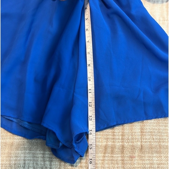 Dainty Hooligan, Vibrant Blue, V-Neck, Zipper-Back, Sheer Sleeves,Lined, Size M - Picture 13 of 14